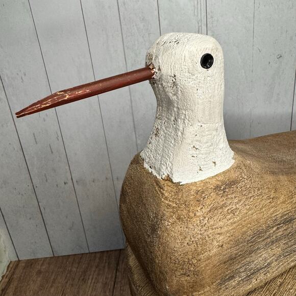 Wood Bird Sitter Sand Piper Home Decor Rustic Art Nature Lover Bird Lover NeW - Picture 3 of 7